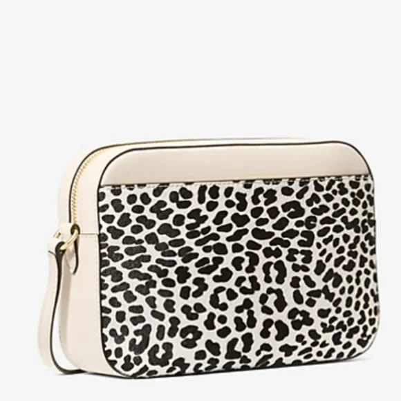 Michael Kors Black and White Leopard Print Crossbody Bag - Picture 3 of 4